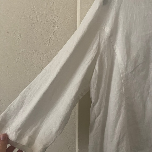 Chico’s 100% Linen Lightweight Boho Beaded Blazer Button Front Jacket Size 2 (L) - Picture 10 of 10